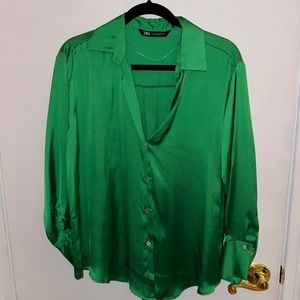 ZARA Button Down Blouse